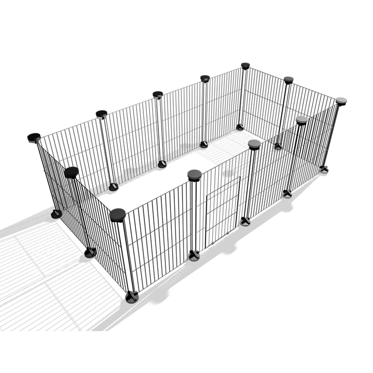 CHEGRON Guinea Pig Cages Expandable 4x2 C&C Cage Habitats for 2 Small Animal House Pet Puppy Playpen Indoor Rabbit Hedgehog Cage 12 Panels Metal