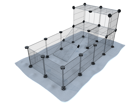 Guinea Pig Cages with Liner 48x24x12inch C&C Small Animal Cage Pet Puppy Dog Playpen Indoor Rabbit Chinchilla Hedgehog Habitat Fence DIY 12PCS Metal Grids with Bottom